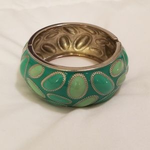 Teal Metal Chunky Bracelet